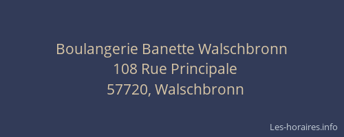 Boulangerie Banette Walschbronn
