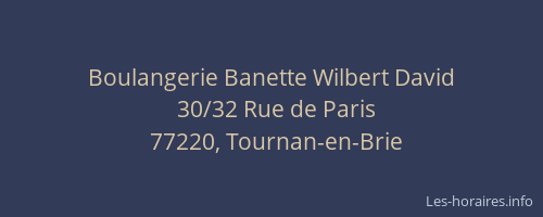 Boulangerie Banette Wilbert David