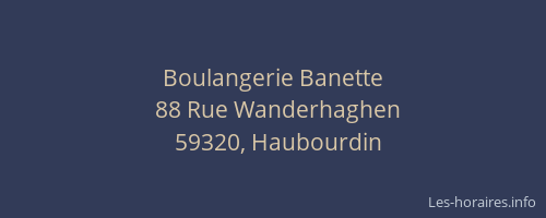 Boulangerie Banette