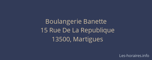 Boulangerie Banette