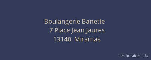 Boulangerie Banette 