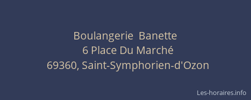 Boulangerie  Banette