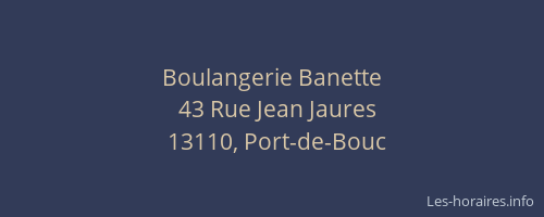 Boulangerie Banette