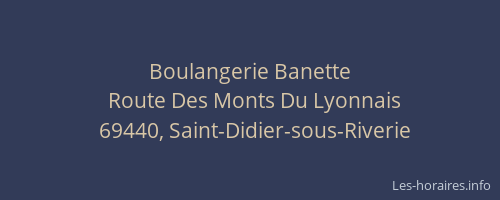 Boulangerie Banette