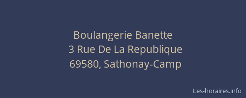 Boulangerie Banette