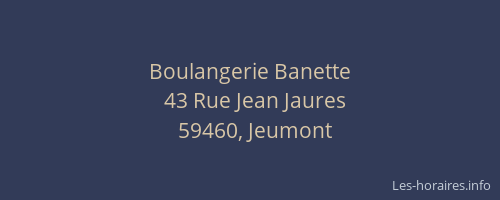 Boulangerie Banette