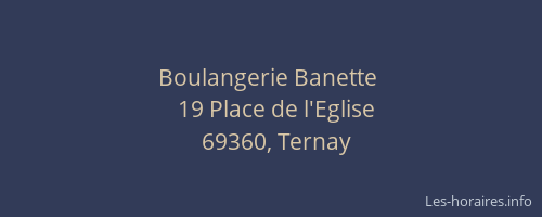 Boulangerie Banette 