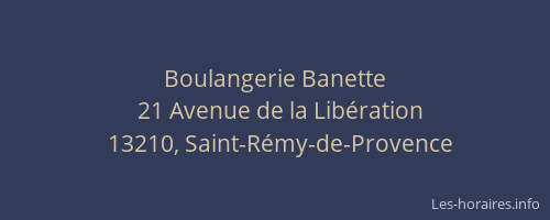 Boulangerie Banette