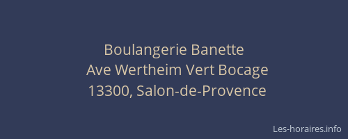 Boulangerie Banette