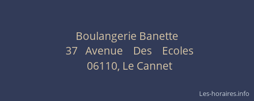 Boulangerie Banette
