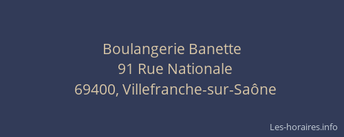 Boulangerie Banette