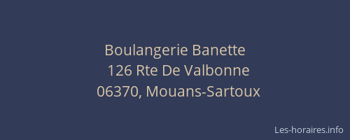Boulangerie Banette