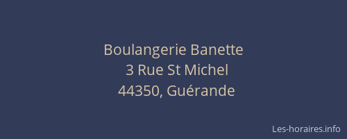 Boulangerie Banette