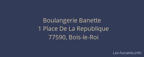 Boulangerie Banette