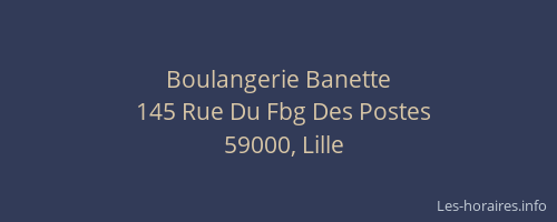 Boulangerie Banette
