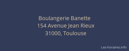 Boulangerie Banette