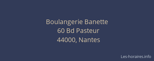 Boulangerie Banette