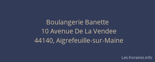 Boulangerie Banette