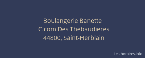 Boulangerie Banette
