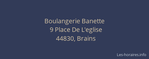 Boulangerie Banette