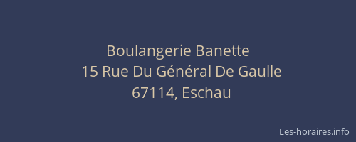 Boulangerie Banette