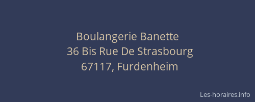 Boulangerie Banette