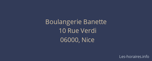 Boulangerie Banette