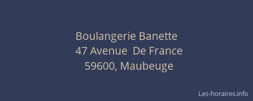 Boulangerie Banette