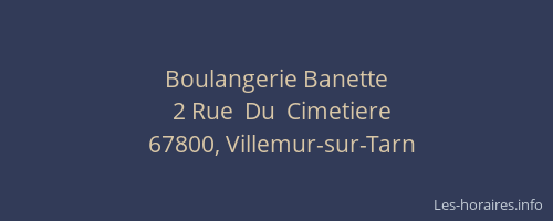 Boulangerie Banette