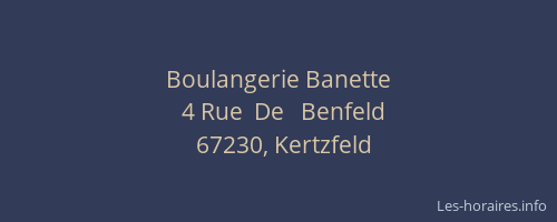Boulangerie Banette