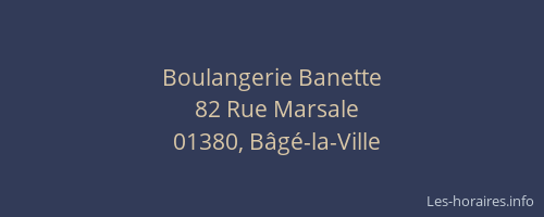 Boulangerie Banette
