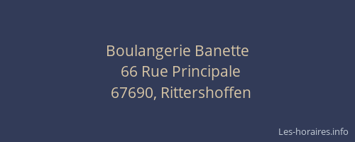 Boulangerie Banette