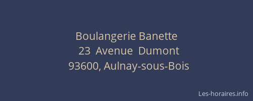 Boulangerie Banette