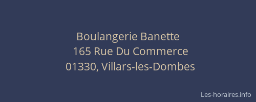 Boulangerie Banette