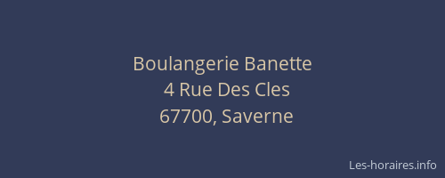 Boulangerie Banette