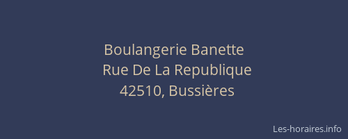 Boulangerie Banette