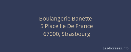 Boulangerie Banette