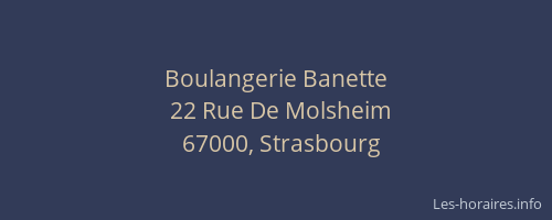 Boulangerie Banette