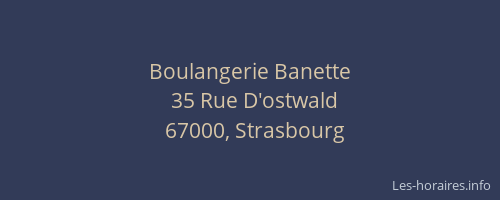 Boulangerie Banette