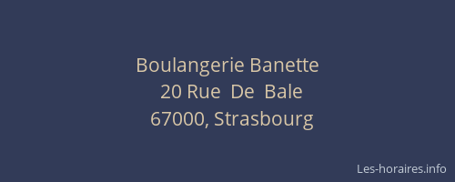Boulangerie Banette