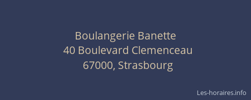 Boulangerie Banette