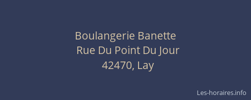 Boulangerie Banette