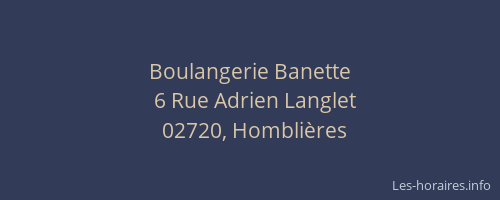 Boulangerie Banette