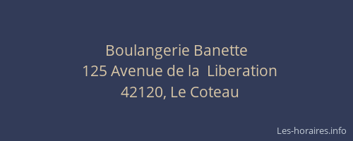 Boulangerie Banette