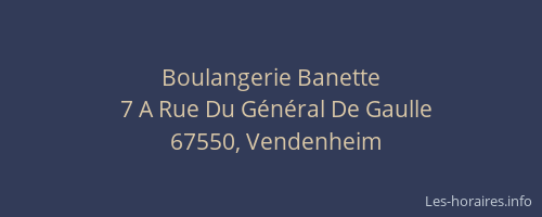Boulangerie Banette