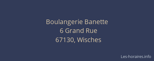 Boulangerie Banette