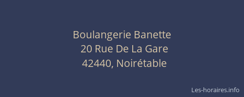 Boulangerie Banette