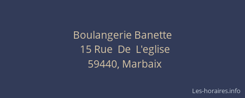 Boulangerie Banette