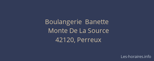 Boulangerie  Banette