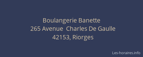 Boulangerie Banette